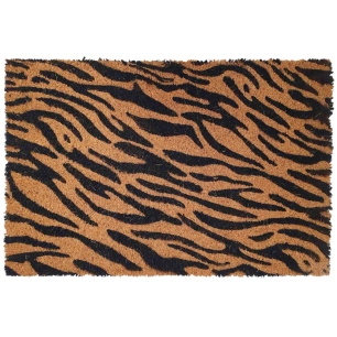 tapis coco imprimé zèbre écru et noir 40 x 60 cm tapis coco imprimé zèbre écru et noir 40 x 60 cm - btb