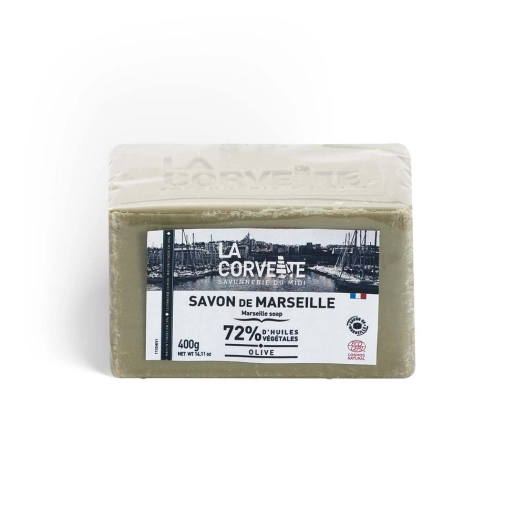 pain de savon de marseille à l'huile d'olive 72% végétal 400 g pain de savon de marseille à l'huile d'olive 72% végétal 400 g -
