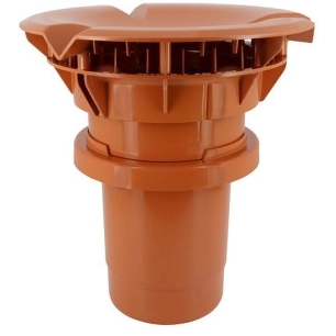 Chapeau de toiture aéraulique pour VMC + adaptateur tuile diamètre 160 mm - NICOLL