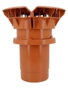 Chapeau de toiture aéraulique pour VMC + adaptateur tuile diamètre 160 mm - NICOLL