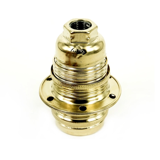 douille de lampe en métal fileté décoratif vintage laiton plaqué avec rondelles e14 ø43 x 60 mm