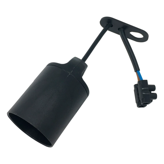 douille de lampe de construction e27 avec câble et règle de connexion noire