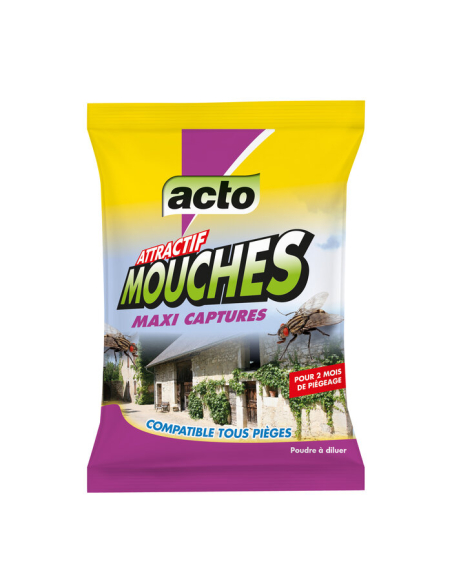 Acto Attractif Mouches Poudre Attractif puissant pour pièges à mouches - Acto
