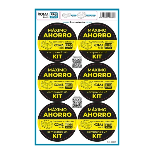 économie maximale autocollants koma tools