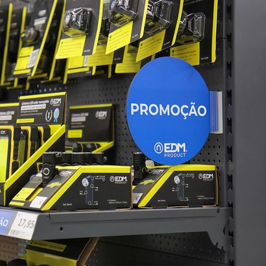 promotion display portugais module offre edm ø 20cm. contient un support adhésif 02942.
