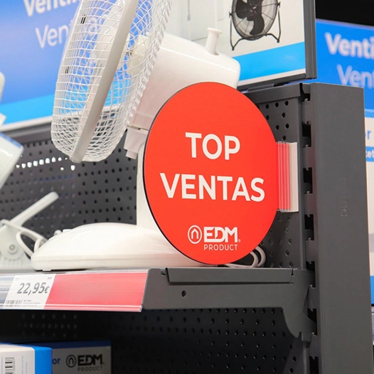 promotion display espagnol module meilleures ventes edm ø 20cm. contient un support adhésif 02942.