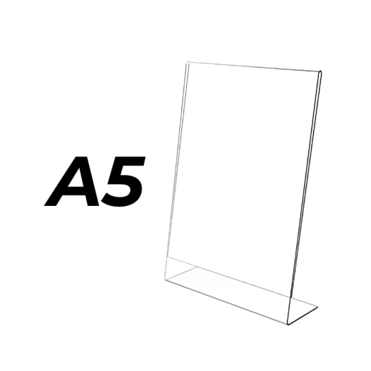présentoir en méthacrylate incliné 3mm a5 (14,8x21cm)