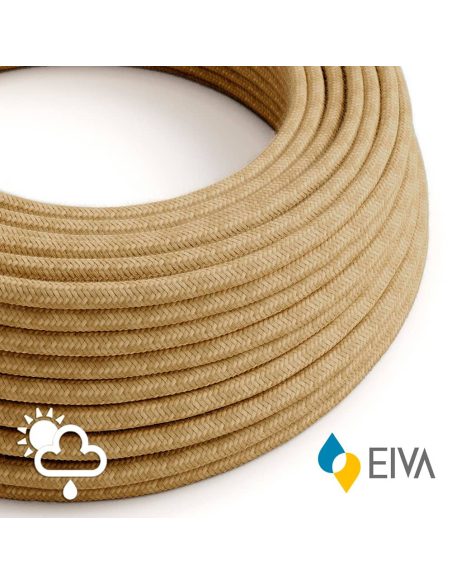 Tuyau Jute H05RN-F 2x1mm2 Câble textile jute flexible pour luminaires - CREATIVE
