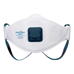 masque respiratoire ffp2 pliable avec valve – modèle dolomite (boîte de 10) - blanc - portwest