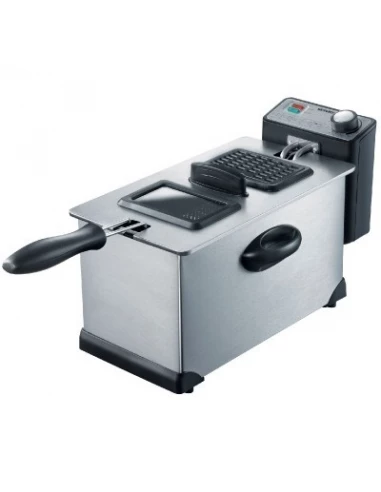 2200 W-TH-0,4 kg de frites-Cuve inox amovible-Couvercle filtrant-Inox - SEVERIN