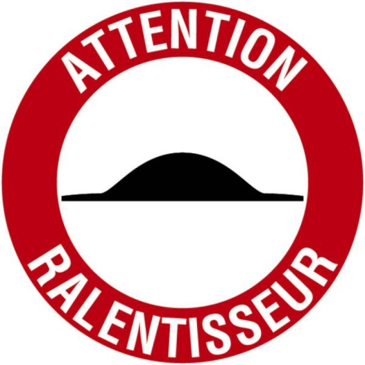 Disque Diametre 300mm Attention Ralentisseur - NOVAP