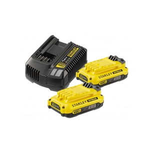 starter kit chargeur + batteries lithium 18v - v20 désignation starter kit chargeur 2a + 2 batteries 2ah