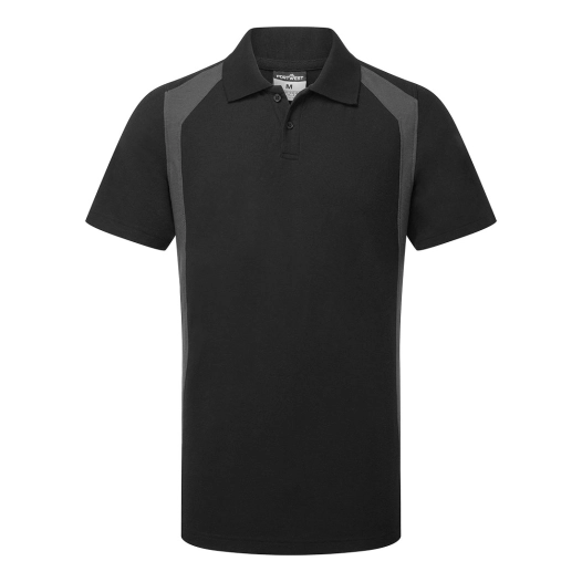 polo wx2 manches courtes - taille l - noir/gris - portwest