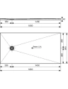 Receveur de douche à carreler - Fundo Primo - Écoulement excentré 1800*900 - Wedi