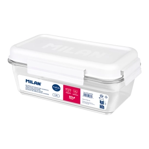 boîte à lunch hermétique rectangulaire blanche nata® 624 en tritan 1,2 l