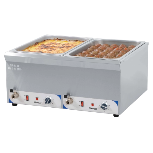 Double bain-marie avec robinet de vidange GN 1/1 - 200 mm - CASSELIN