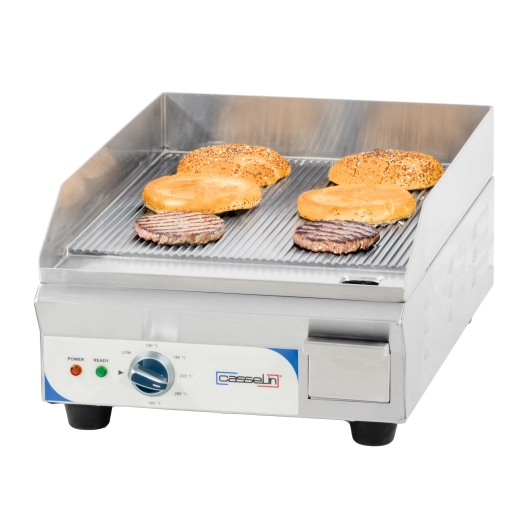 Plaque à snacker électrique compacte premium rainurée - CASSELIN