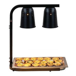 Pont chauffant 2 lampes infrarouges noir - CASSELIN