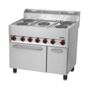 Fourneau électrique 5 feux avec four électrique ventilé GN 1/1 99 - CASSELIN