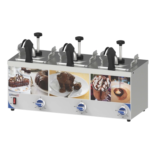 Distributeur à sauce avec pompe et bec chauffant triple - CASSELIN