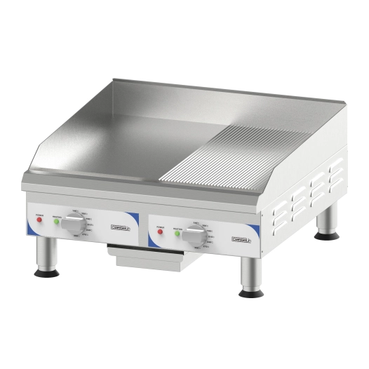 Plaque à snacker large Rainurée - Lisse - CASSELIN