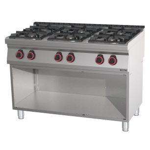 Fourneau gaz 6 feux avec soubassement 120 - CASSELIN