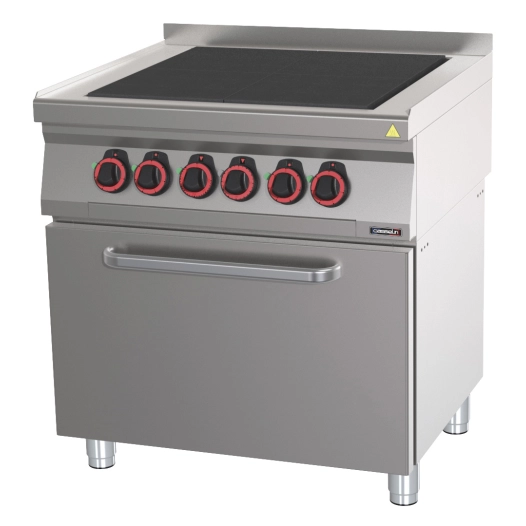 Fourneau électrique 4 plaques coup de feu avec four électrique ventilé GN 1/1 80 - CASSELIN