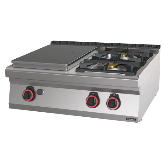 Fourneau gaz à poser 2 feux + 1 plaque coup de feu 80 - CASSELIN