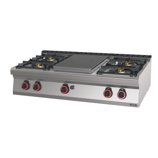 Fourneau gaz à poser 4 feux + 1 plaque coup de feu 120 - CASSELIN