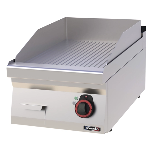 Plaque à snacker Chrome Rainurée 40 - CASSELIN