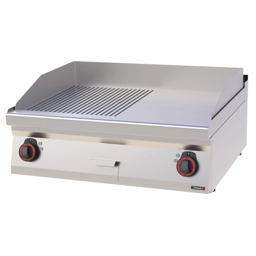 Plaque à snacker Fonte Rainurée Lisse 80 - CASSELIN