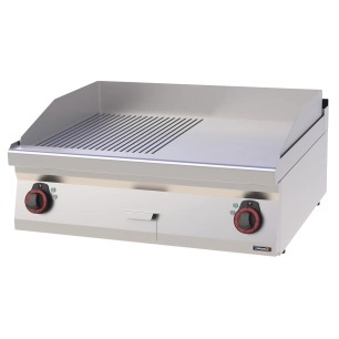 Plaque à snacker Fonte Rainurée Lisse 80 - CASSELIN