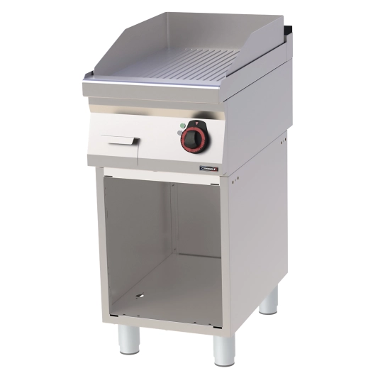 Plaque à snacker Fonte Rainurée avec soubassement 40 - CASSELIN