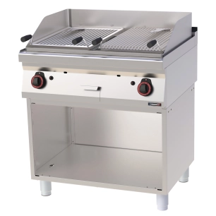 Grill pierre de lave double avec soubassement 80 - CASSELIN