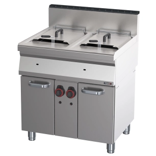 Friteuse gaz avec soubassement 2x15 litres 80 - CASSELIN