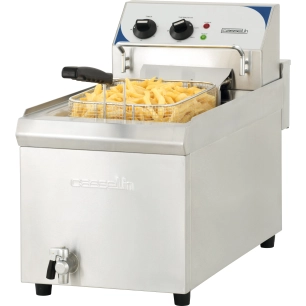 Friteuse électrique avec vanne de vidange 10 litres haut rendement - CASSELIN