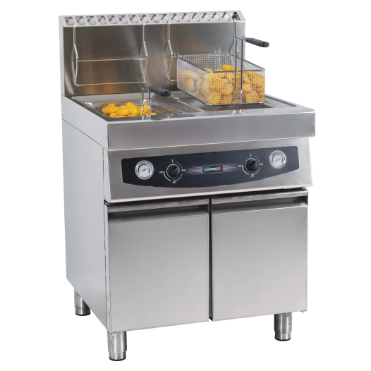 Friteuse gaz avec soubassement 2 x 17 litres - CASSELIN