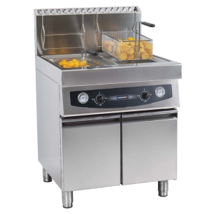 Friteuse gaz avec soubassement 2 x 17 litres - CASSELIN