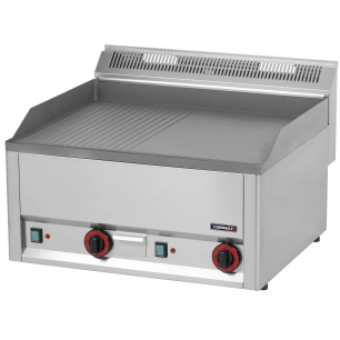 Plaque à snacker Fonte Rainurée Lisse 66 - CASSELIN