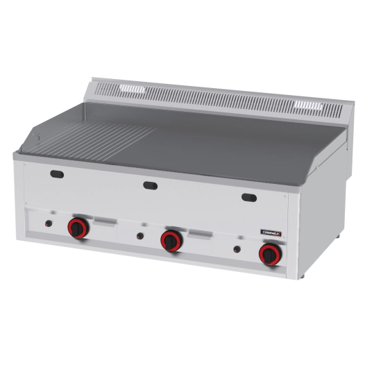 Plaque à snacker Fonte Rainurée Lisse 99 Gaz - CASSELIN
