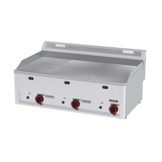 Plaque à snacker Chrome Rainurée Texturée 99 Gaz - CASSELIN