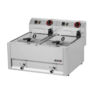 Friteuse électrique à poser avec vanne de vidange 2x8 litres T 66 - CASSELIN