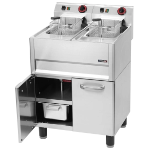 Friteuse électrique 2 x 8 litres avec soubassement 66 - CASSELIN