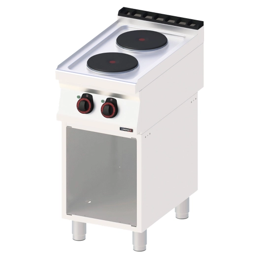 Fourneau électrique 2 feux avec soubassement 40 - CASSELIN