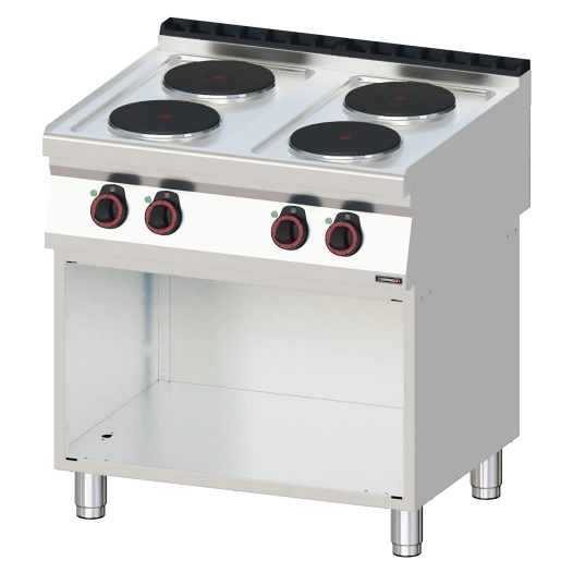 Fourneau électrique 4 feux avec soubassement 80 - CASSELIN