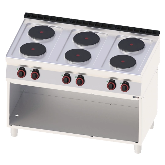 Fourneau électrique 6 feux avec soubassement 120 - CASSELIN