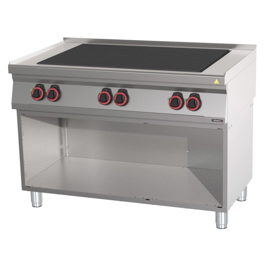 Fourneau électrique 6 plaques coup de feu avec soubassement 120 - CASSELIN