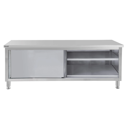 Table de travail Inox 700 avec portes coulissantes 1400 mm - CASSELIN