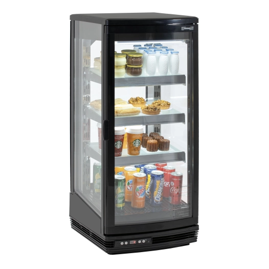 Mini vitrine réfrigérée 93 L Noire - CASSELIN