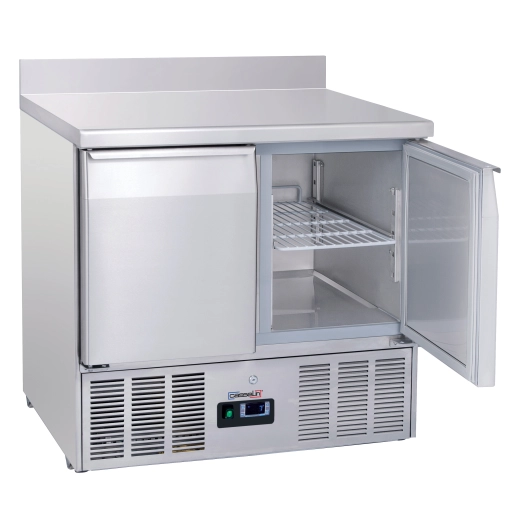 Saladette avec dosseret 2 portes GN 1/1 - CASSELIN